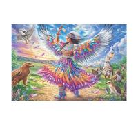 con alas arcoíris y águilas Puzzles 1000 Piezas DIY Creativo Tiempo Feliz Rompecabezas Familiar para Toda La Familia Juguete Educativo Aliviar Estrés Decorativo 1000 PCS