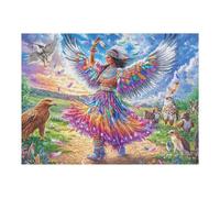 con alas arcoíris y águilas Puzzles 500 Piezas Obra De Arte Decorativa Tiempo Feliz Rompecabezas Familiar para Adultos DIY Creativo Aliviar Estrés Portátil 500 PCS