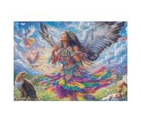 con alas Coloridas y águilas Puzzle 300 Piezas Portátil Familiar Tiempo Feliz Rompecabezas 3D para Familia Desafío Intelectual Maquetas Educativas Construir 300 PCS