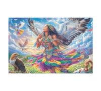 con alas Coloridas y águilas Puzzles 1000 Piezas Estera Portátil Familiar Grande Tiempo Feliz Rompecabezas para Adultos Aliviar Estrés 3D Maquetas Construir DIY Moderno 1000 PCS