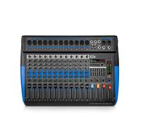 Con amplificador de potencia, caja de sonido integrada USB profesional, ecualizador, consola de mezclas, equipo,Claridad de sonido excepcional(Blue 12-way mixer)
