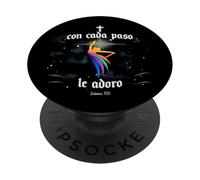 con Cada Paso le adoro Culto Danza Cristiana Salmos 150 PopSockets PopGrip Adhesivo