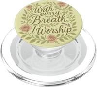con Cada suspiro adoro la Cita Cristiana Faith PopSockets PopGrip para MagSafe