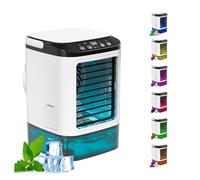 Con Caja De Hielo Aire Acondicionado Portátil Sin Tubo Exterior con Depósito de 900 ml, 3 Velocidades Y LED De 7 Colores Aire Acondicionado Sin Instalacion