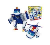 (Con caja Heli) El más nuevo ABS Min Deformation Gogo Dino Explorers REX Transformation Car Avión Lancha