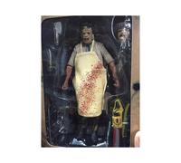 (Con caja) Leatherface Classic Terror Texas Movie Chainsaw Rderer Fur Face 40th Massacre Figura de acción Aniversario