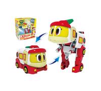 (Con caja Perry) El más nuevo ABS Min Deformation Gogo Dino Explorers REX Transformation Car Avión Lancha