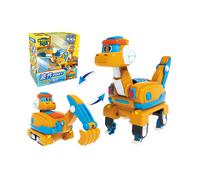 (Con caja Pokey) El más nuevo ABS Min Deformation Gogo Dino Explorers REX Transformation Car Avión Lancha