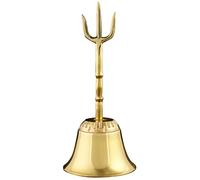 con campanas de mano, campanas de bronce, campanas Campana de servicio de lujo con forma de tridente Simple, campana de mano de estilo chino for el hogar, campana de llamada de cobre puro, suministros