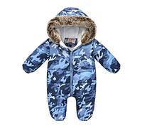 con Capucha de Animados para niños pequeños y niñas, Mono, Traje de Nieve, Prendas de Vestir cálidas para Invierno, trajes85
