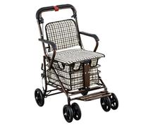 Con carretas de ruedas de asistencia de asistencia múltiple funcional caminante anciano.