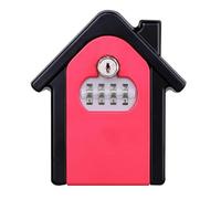 Con cerradura fuerte de combinación de 4 dígitos, la mejor caja de seguridad resistente a la intemperie for exteriores, for interiores, exteriores, hogar, oficina, garaje, escuela, gimnasio(Red)