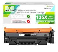 Con Chip 135X W1350X (135A W1350A) Cartucho de Tóner Compatible Negro para M207dw M209 M209d M209dw MFP M234 M234d M234dw M234sdw M234sdn M235sdw, No Compatible con Impresora que Terminen en "e"