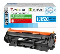 [Con Chip] 135X W1350X ( 135A W1350A ) Cartuchos de Tóner Compatibles Negro Alta Capacidad para M209 M209dw M209d M207dw M234dw M234sdw M234sdn M235sdw, No Compatible con Impresoras con sufijo "e"