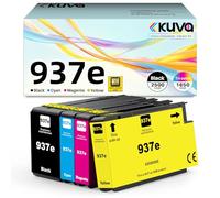 [con Chip] 937e Cartuchos De Tinta Compatibles para Reemplazo 937 e/937XL Funcionales con HP Officejet Pro 9110b 9120b 9130b 9720 9730 (Negro Cyan Magenta Amarillo, 4 Pack)