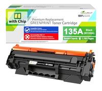 CON CHIP Cartucho de Tóner Compatible 135A W1350A Negro 1100 Páginas para M207 M207dw M209 M209d M209dw M234 M234d M234dw M234sdw M234sdn M235sdw, No Funciona con Modelo H P + que Termina en ''e''