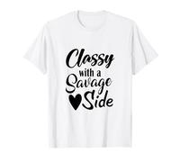 con Clase con un Lado Salvaje Divertido Dicho Camiseta