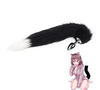 Con Cola de Zorro Artificial Plug Anal Metal Extraíble Plug Anal Consolador Cola de Zorro Próstata Punto G Estimulación Anal Dilatador SM Sexy Juego de Rol Fetiche Juguetes Sexuales