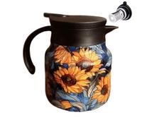 Con Colador - Con Aislamiento Térmico Cons Estampado Floral De 800 Ml, Olla Para Preparar Té Al Vacío De Acero Inoxidable, Tetra Que Retiene El Calor | Hervidor Cn Filtro A Prueba De Fu