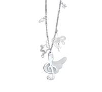 Con colgante de dije con nota musical alada, cadena de aleación y detalles de dije de estrella, acento de joyería de uso diario Aspecto de estilo de 51 cm a 60 cm Collar con colgante de nota de