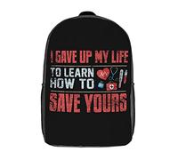 con Compartimento Backpack Dicho del Estudio De Medicina Bolsa De Viaje Estampado Bolso Mochila para Mujeres, Trabajo, Viajes, 42X32X14Cm