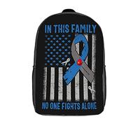 con Compartimento Bolsa De Deporte En Esta Familia Nadie Lucha Solo Concientización sobre La Diabetes Tipo 1 Bolso Mochila Elegante Bolsa De Viaje para Viajes, Gimnasio, Escolar, 42X32X14Cm