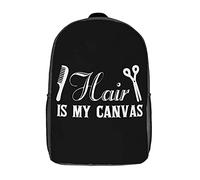 con Compartimento Bolsa para Portátil Barbero Estilista Peluquero Bolso Mochila Poliéster Backpack para Escolar, Viajes, Trabajo, 42X32X14Cm