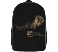 con Compartimento Bolso Mochila Casino Tira Los Dados Apuesta Mochila De Viaje Al Aire Libre Bolsa para Portátil para Trabajo, Adolescente, Escolar, 42X32X14Cm