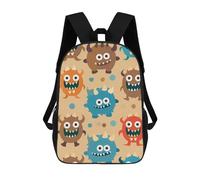 con Compartimento Tipo Casual Bolsas Monstruos Divertidos Bolsa De Deporte Estampado Mochilas Instituto para Adolescente, Mujeres, Escuela, 42X32X14Cm
