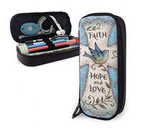 Con Compartimentos Estuches De Lápices Esperanza Y Amor Fe Religiosa De Pascua Bolsa De Lápiz Gran Capacidad Estuche Escolar Para Estudiantes, Regalos, Oficina, 20X9X4Cm
