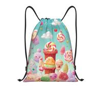 con Cordón Bolsas De Cuerdas Dulces Felices Mochilas Cordón Unisex Bolsas De Deporte para Viaje Adulto Mujer 36X42Cm