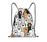 con cordón Mochila Cordónes Linda Pata de Gato, Manera Bolsa con Cordón, Ajustable Saco de Gimnasia, para Hombre Vacaciones 36X42cm