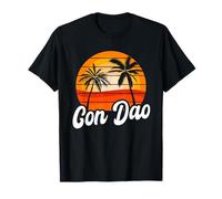 con Dao Retro Sunset Design Playa vietnamita Camiseta