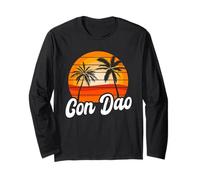 con Dao Retro Sunset Design Playa vietnamita Manga Larga