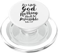 con Dios Nada Imposible Escritura Verso de la Biblia Cristiano PopSockets PopGrip para MagSafe