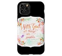 con Dios Todas Las Cosas Son posibles Citas de la Biblia de Matthew Carcasa para iPhone 11 Pro