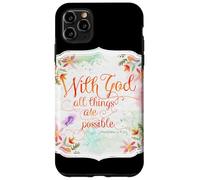 con Dios Todas Las Cosas Son posibles Citas de la Biblia de Matthew Carcasa para iPhone 11 Pro MAX