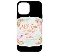 con Dios Todas Las Cosas Son posibles Citas de la Biblia de Matthew Carcasa para iPhone 12 Pro MAX