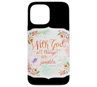 con Dios Todas Las Cosas Son posibles Citas de la Biblia de Matthew Carcasa para iPhone 13 Pro MAX