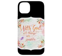 con Dios Todas Las Cosas Son posibles Citas de la Biblia de Matthew Carcasa para iPhone 14 Plus