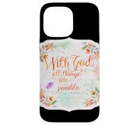 con Dios Todas Las Cosas Son posibles Citas de la Biblia de Matthew Carcasa para iPhone 14 Pro MAX