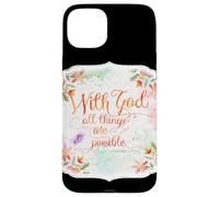con Dios Todas Las Cosas Son posibles Citas de la Biblia de Matthew Carcasa para iPhone 15 Plus