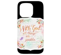 con Dios Todas Las Cosas Son posibles Citas de la Biblia de Matthew Carcasa para iPhone 15 Pro