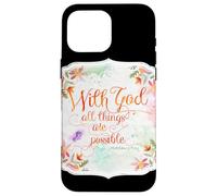 con Dios Todas Las Cosas Son posibles Citas de la Biblia de Matthew Carcasa para iPhone 16 Pro MAX