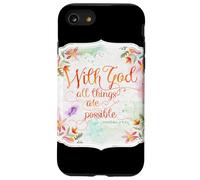 con Dios Todas Las Cosas Son posibles Citas de la Biblia de Matthew Carcasa para iPhone SE (2020) / 7/8