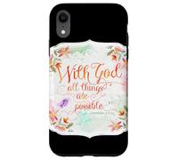 con Dios Todas Las Cosas Son posibles Citas de la Biblia de Matthew Carcasa para iPhone XR