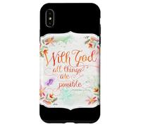 con Dios Todas Las Cosas Son posibles Citas de la Biblia de Matthew Carcasa para iPhone XS MAX