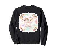 con Dios Todas Las Cosas Son posibles Citas de la Biblia de Matthew Sudadera