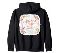 con Dios Todas Las Cosas Son posibles Citas de la Biblia de Matthew Sudadera con Capucha
