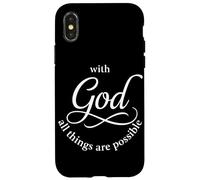 con Dios Todas Las Cosas Son posibles Cristiano Jesús Creyente Carcasa para iPhone X/XS